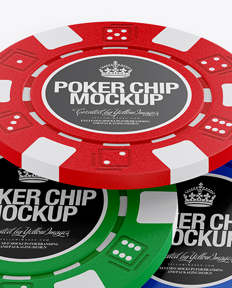 Download 3 Plastic Casino Tokens Mockup In Object Mockups On Yellow Images Object Mockups PSD Mockup Templates