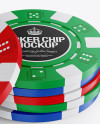 6 Plastic Casino Tokens Mockup - Free Download Images High Quality PNG, JPG