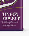 Matte Tin Box Mockup on Yellow Images Object Mockups