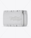 6 Pack Glossy Dairy Bottle Mockup - Halfside View on Yellow Images