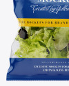 Clear Plastic Bag With Salad Mockup