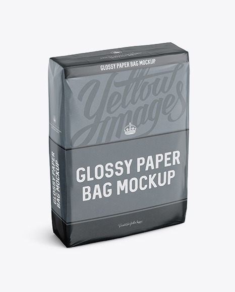 Download Glossy Paper Bag Mockup - Halfside View (High-Angle Shot ...