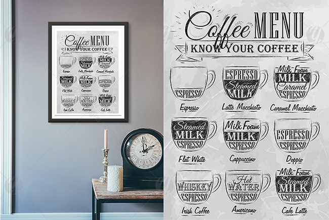 Coffee Menu on Yellow Images Creative Store