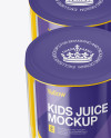 Download Glossy Plastic 4 Pack Juice Cup Mockup - Front View (High ... Yellowimages Mockups
