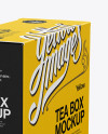 Download Tea Box W/ Sachets Mockup - Halfside View in Box Mockups ...