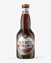 Download Amber Glass Bottle with Red Ale Mockup in Bottle Mockups on Yellow Images Object Mockups