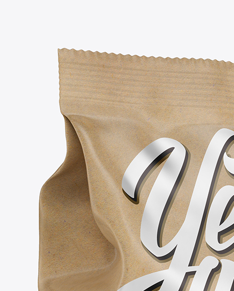 Kraft Stand up Bag Mockup   Half Side View PSD #3