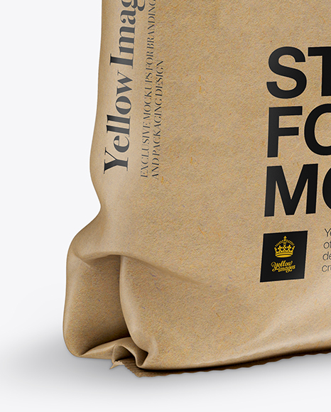 Kraft Stand up Bag Mockup   Half Side View PSD #4