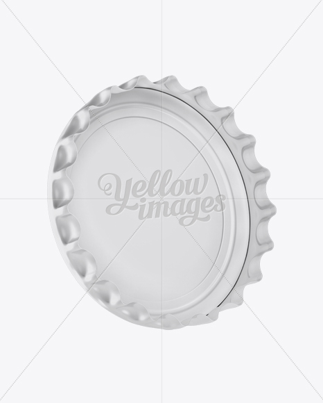 Download Glossy Bottle Cap Half Side View In Object Mockups On Yellow Images Object Mockups