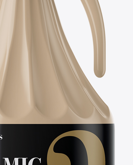 3l Glossy Ceramic Bottle With Handle Mockup In Bottle Mockups On Yellow Images Object Mockups