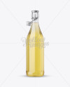 Clear Glass Olive Oil Bottle With Clamp Lid Mockup - Free Download