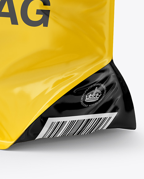 Download Stand-Up Bag Mockup - Half Side View in Bag & Sack Mockups on Yellow Images Object Mockups