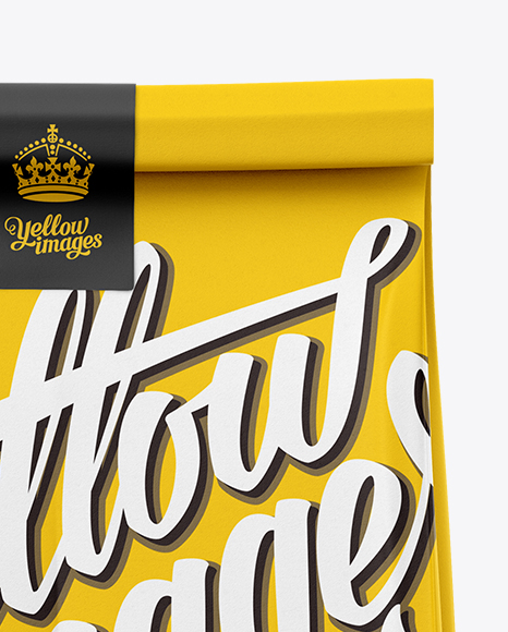 Download Paper Bag Mockup Front View In Bag Sack Mockups On Yellow Images Object Mockups PSD Mockup Templates