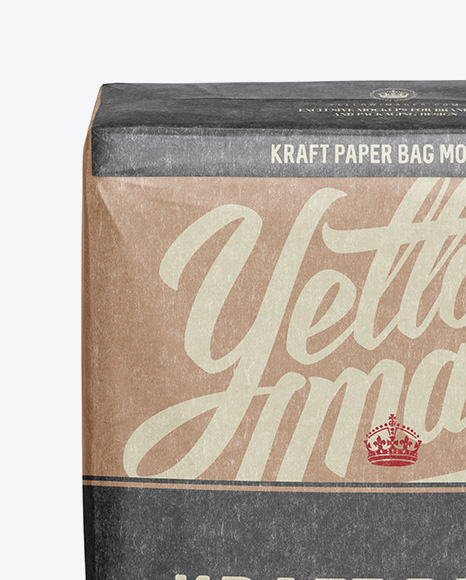 Kraft Paper Bag Mockup   Front View (High Angle Shot) PSD #3