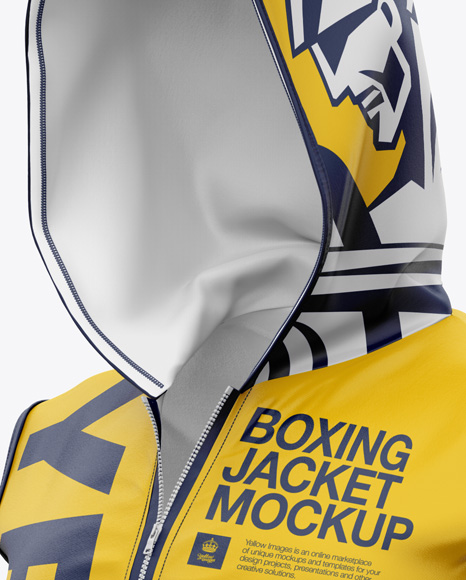 Boxing Ring Jacket Mockup Halfside View In Apparel Mockups On Yellow Images Object Mockups