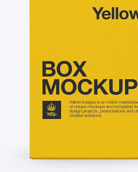 Download Box Mockup Front View In Box Mockups On Yellow Images Object Mockups