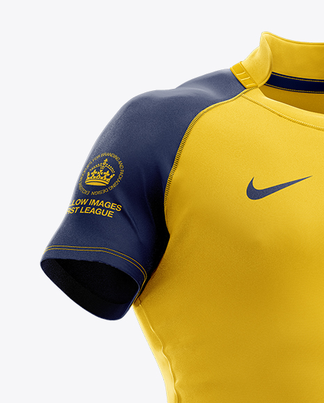 Download Men S Full Rugby Kit Hq Mockup Half Side View In Apparel Mockups On Yellow Images Object Mockups