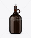 Download 3L Amber Glass Bottle With Handle & Clamp Lid Mockup in Bottle Mockups on Yellow Images Object ...