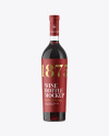 Download Clear Glass Bottle With Red Wine Mockup in Bottle Mockups ... Yellowimages Mockups