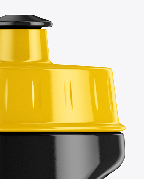 Glossy Sport Bottle Mockup on Yellow Images Object Mockups