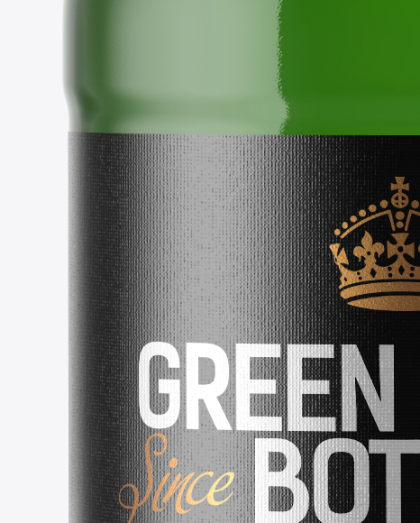 200ml Green Glass Bottle With Drink Mockup In Bottle Mockups On Yellow Images Object Mockups