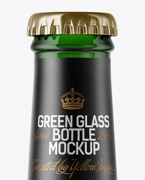 Download 200ml Green Glass Bottle With Drink Mockup In Bottle Mockups On Yellow Images Object Mockups PSD Mockup Templates