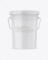 Download Matte Plastic Paint Bucket Mockup - Front View in Bucket & Pail Mockups on Yellow Images Object ...