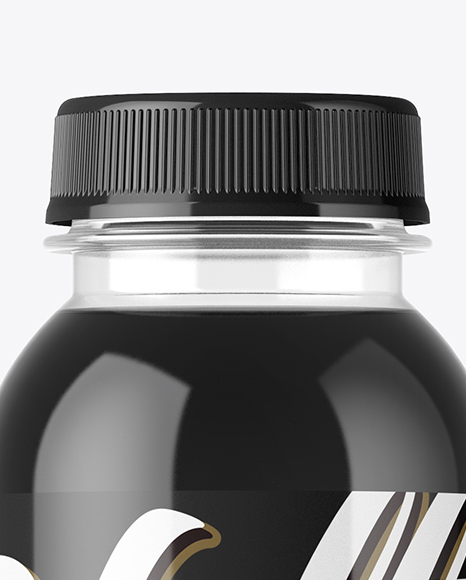 Download Clear PET Bottle With Black Water Mockup in Bottle Mockups ...