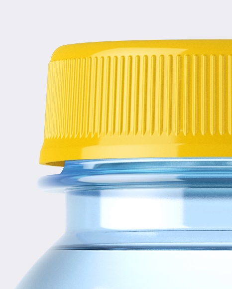 Blue PET Bottle With Water Mockup PSD #2